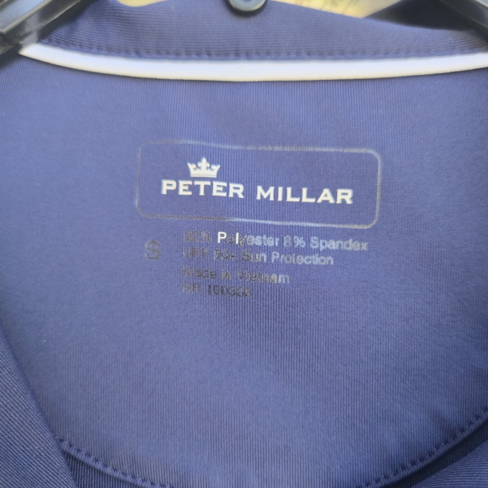 Peter Millar Women's Sleeveless Polo Shirt Navy Blue Golf Performance Stretch S - Picture 2 of 6